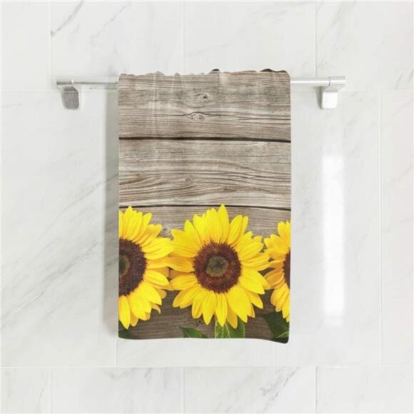Soft Hand Towels, Sunflowers Highly Absorbent Hand Towels for Bathroom - Picture 1 of 5